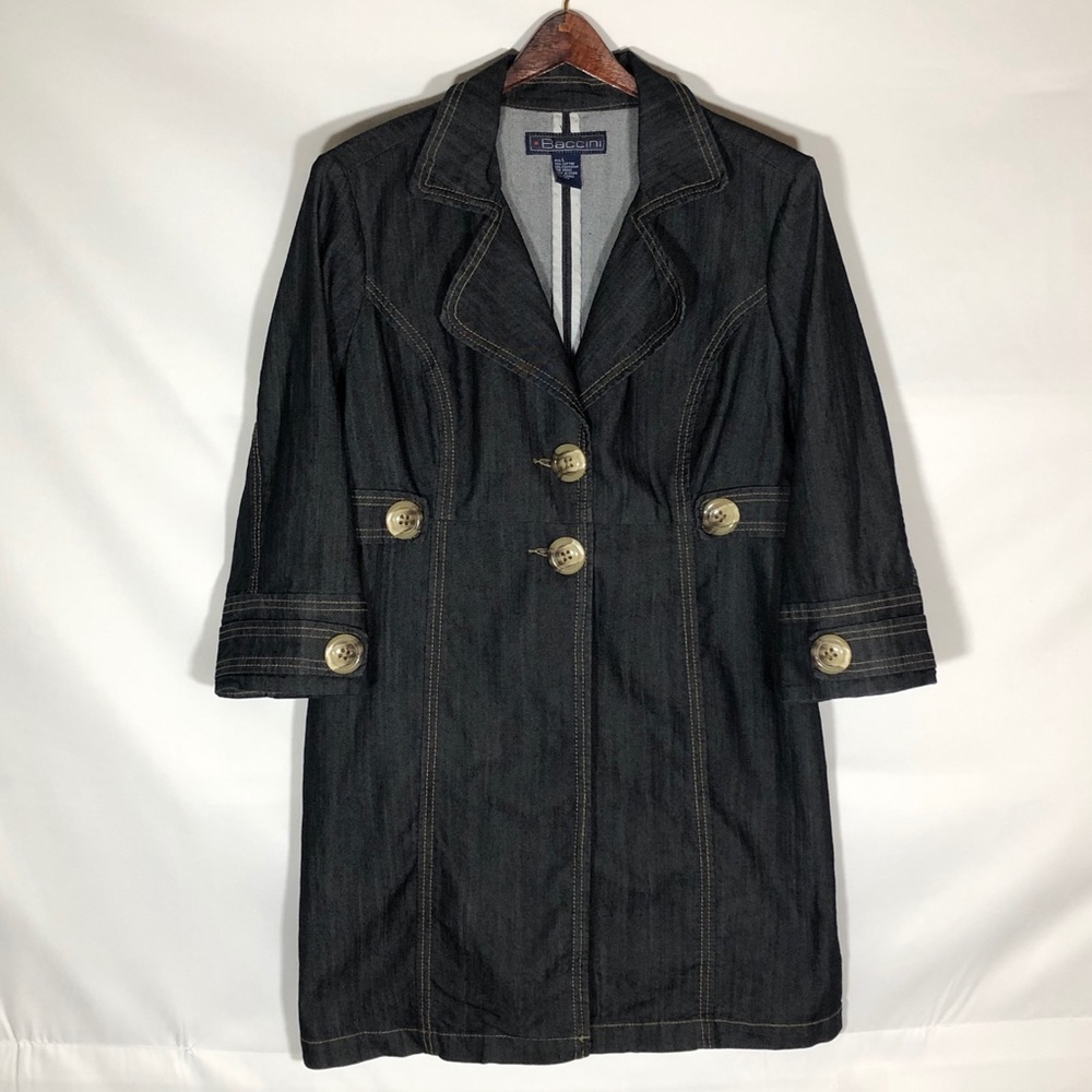 Women’s Baccini Denim Jacket Large Buttons L